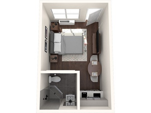 The Alegre Studio B Floor Plan
